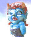caricature sculpt of a mischievous pixie. Size: 60mm tall